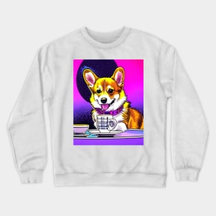 Corgi And Coffe Crewneck Sweatshirt